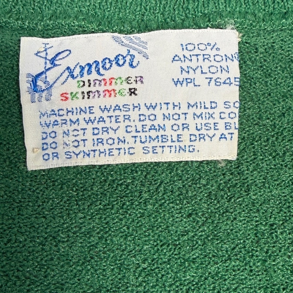1960's  WPL Kelly Green V-Neck Knit Vintage Exmoor  Sweater Classic Quiet Luxury - Picture 2 of 6